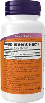 Coq 10, 200 mg - Now Foods - 60 - VegCap - Imagem 2