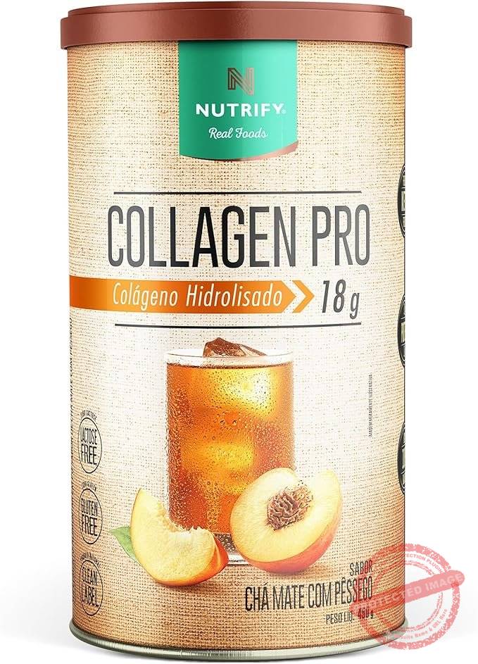 Nutrify-Collagen-Pro-Colageno-Hidrolisado-com-Proteina-Sem-Gluten-Sem-Acucar-e-Lactose-Sabor-Cha-Mate-com-Pessego-450g.jpg Nutrify - Collagen Pro - Colágeno Hidrolisado com Proteína - Sem Glúten, Sem Açúcar e Lactose - Sabor Chá Mate com Pêssego - 450g - Imagem 1
