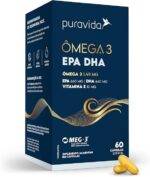 Puravida Suplemento alimentar Ômega 3 EPA DHA 60 cápsulas
